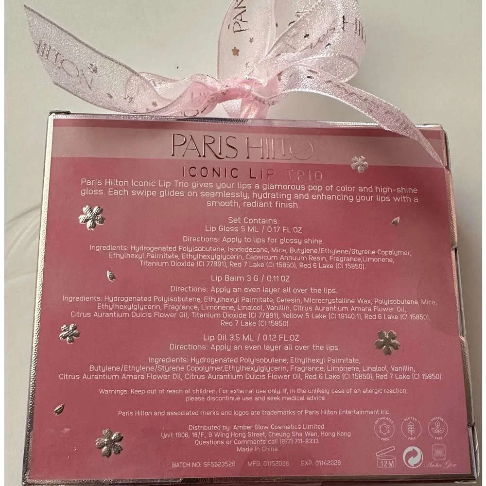 💖 NEW Paris Hilton Iconic Lip Trio - Rose Glow Set ✨ NIB